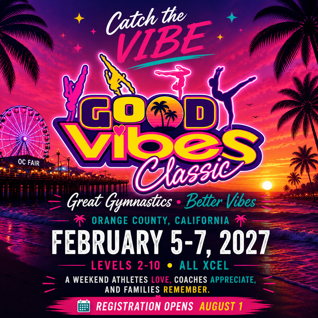 Good Vibes Classic gymnastics poster, Orange County
